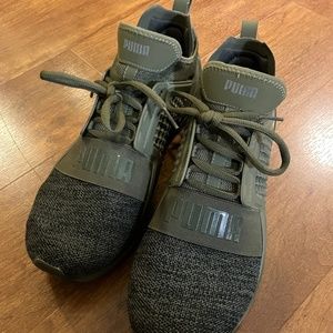 Green PUMA IGNITE Limitless Reptile Fashion Shoes Size 11